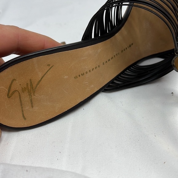 Giuseppe Zanotti Sz 40 / US 9 Brown Gold Dark Pissi Strappy Cage Heel Sandals - Picture 11 of 14